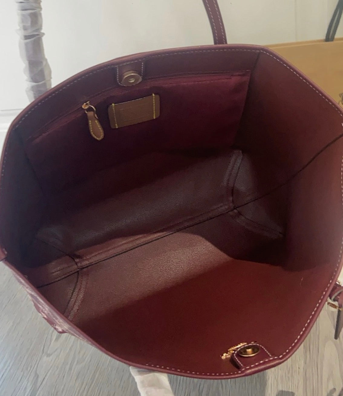 Coach City Tote Bag With Horse And Carriage Print