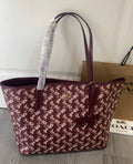 Coach City Tote Bag With Horse And Carriage Print