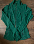 Green lululemon define+ gold zipper