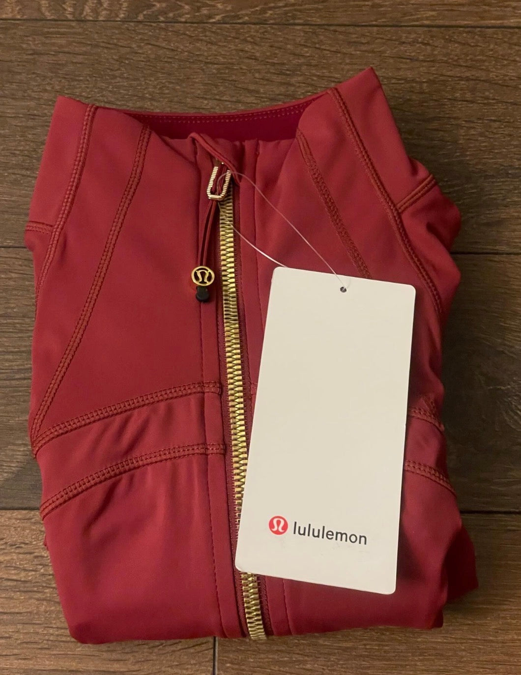 Cropped dark red lululemon jacket