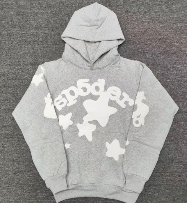 Grey spider hoodie
