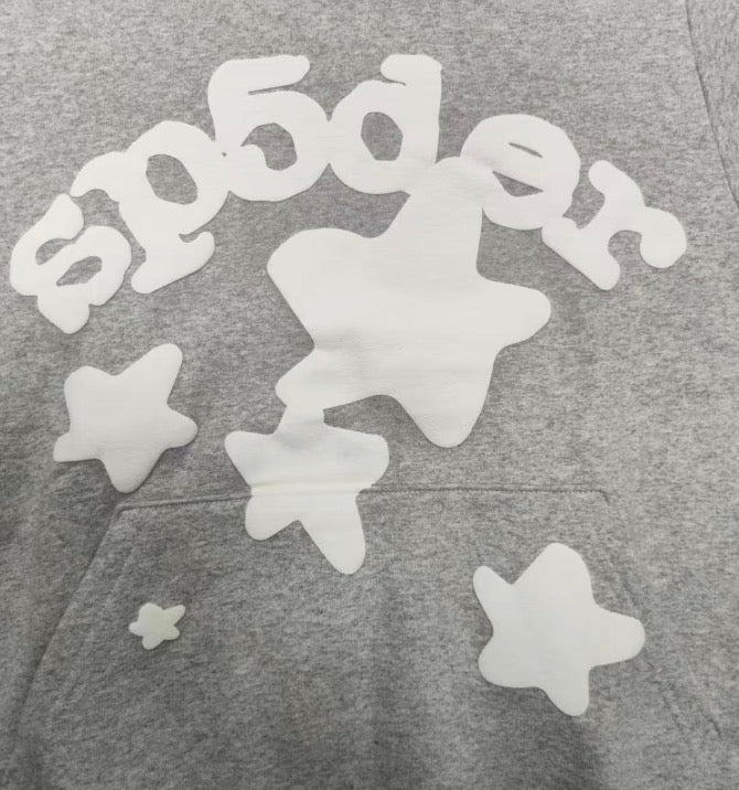 Grey spider hoodie