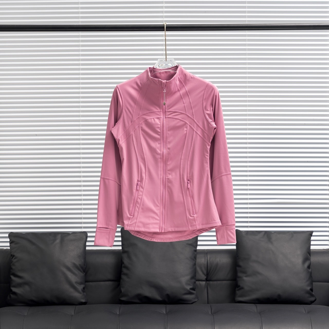 Dark pink define jacket